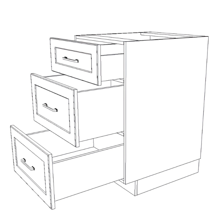 21" Wide Drawer Cabinet - Painted Doors