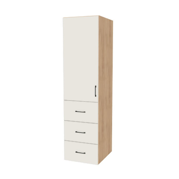 21" Wide Tall Pantry Cabinet with Drawer - (Ply Wood Boxes - Flat Panel Doors) 24 D