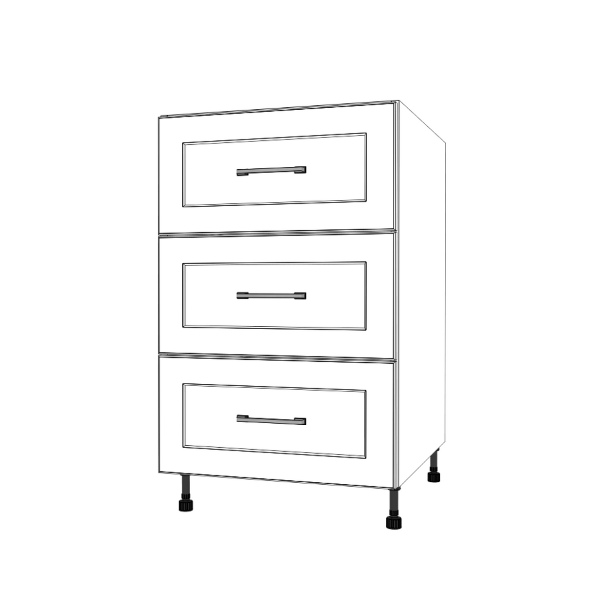 21" Wide Drawer Cabinet - Painted Doors