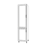 21" Wide Tall Pantry Cabinet - Painted Doors