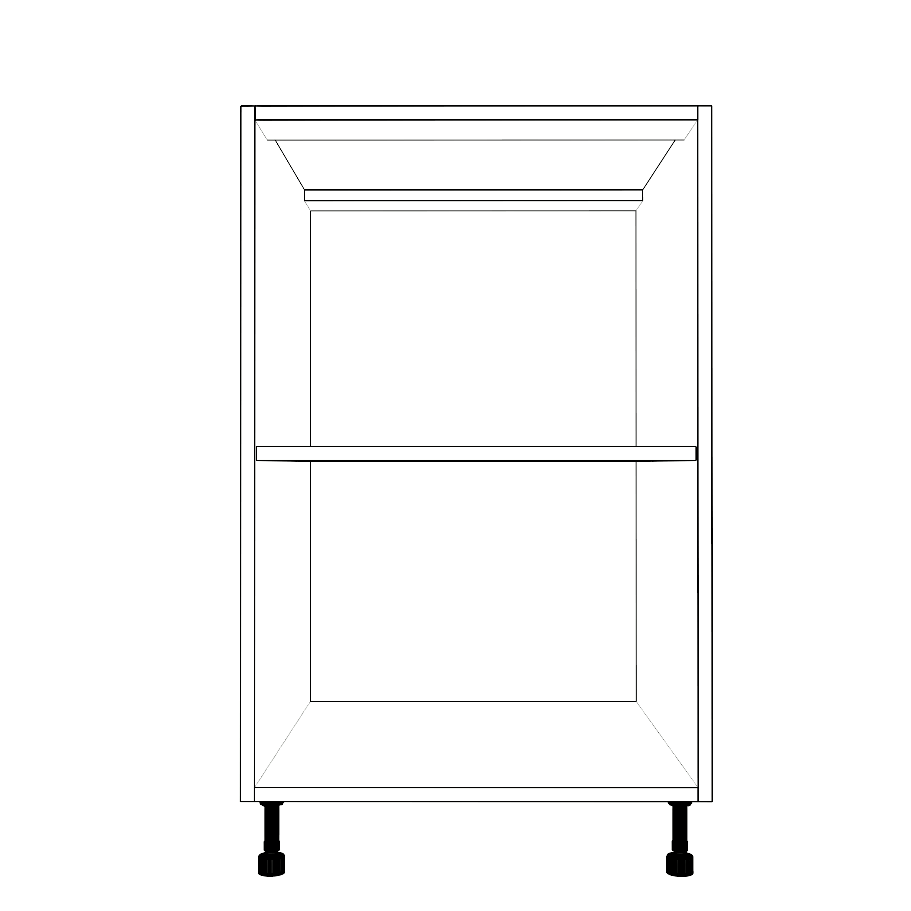 21" Wide Base Cabinet - Painted Doors