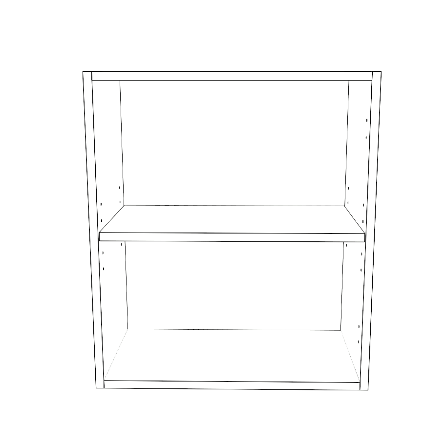 21" Wide x 24" High Wall Cabinet - Thermofoil Doors