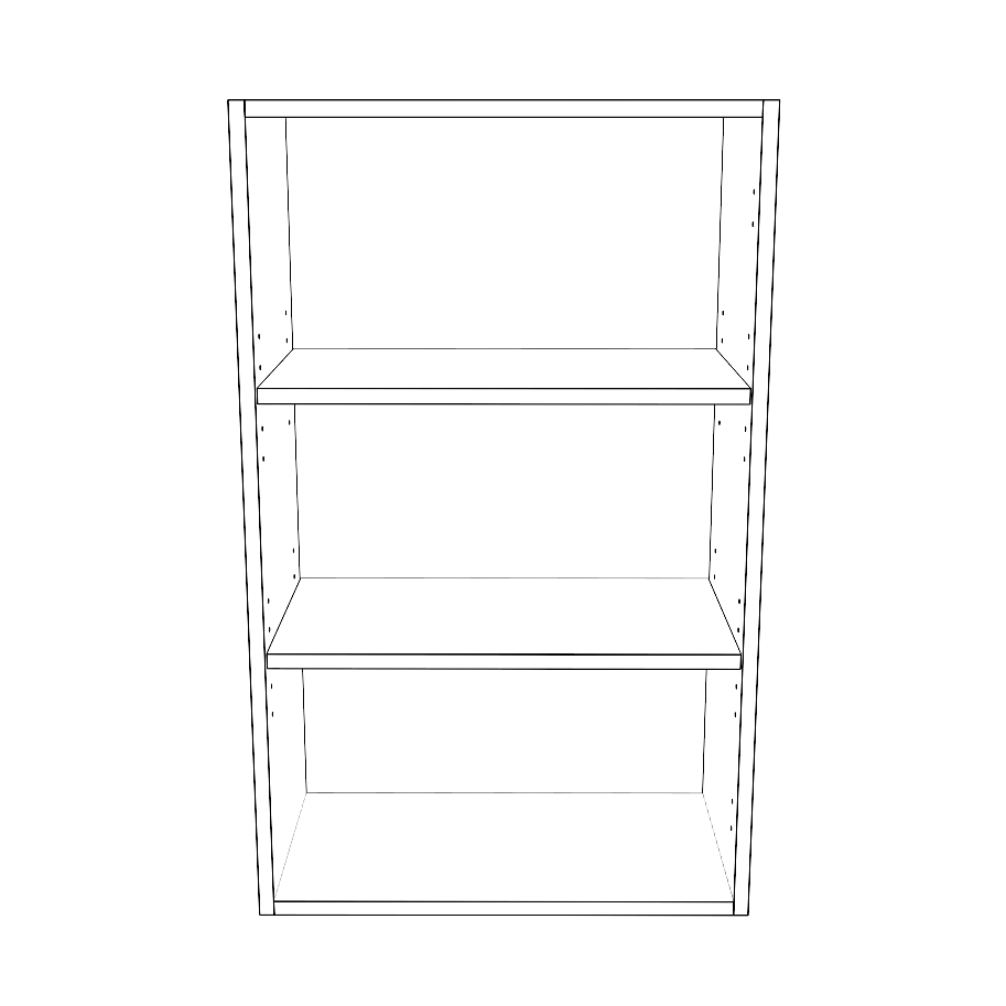 21" Wide x 34" High Wall Cabinet - Thermofoil Doors