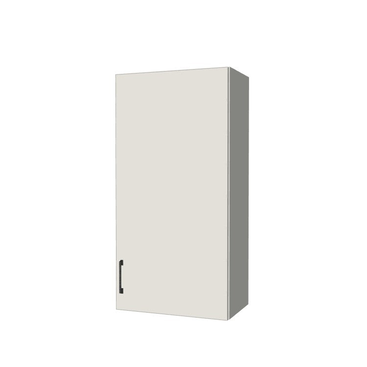 21" Wide x 42" High Wall Cabinet - (White Melamine Boxes - Flat Panel Doors)