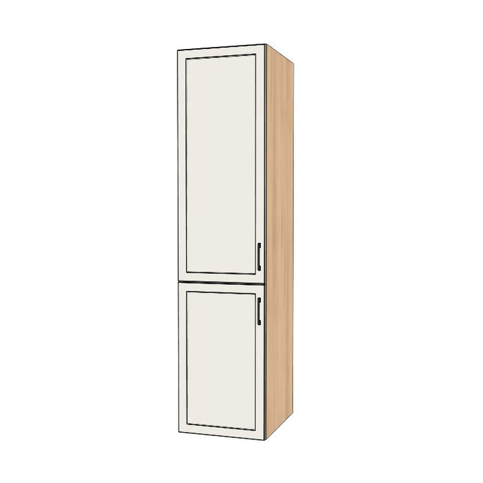 21" Wide Tall Pantry Cabinet - (Hardrock Maple Melamine Boxes - Thermofoil Doors) 24 D