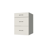22" Wide Drawer Cabinet - (White Melamine Boxes - Flat Panel Doors)