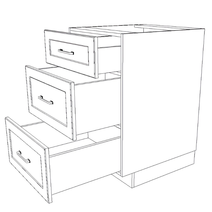 22" Wide Drawer Cabinet - Painted Doors