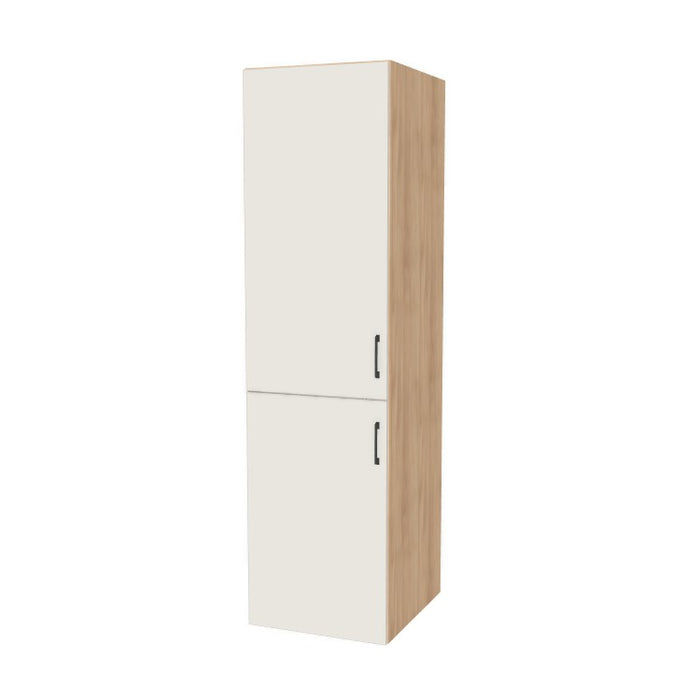 22" Wide Tall Pantry Cabinet - (Hardrock Maple Melamine Boxes - Flat Panel Doors) 24 D