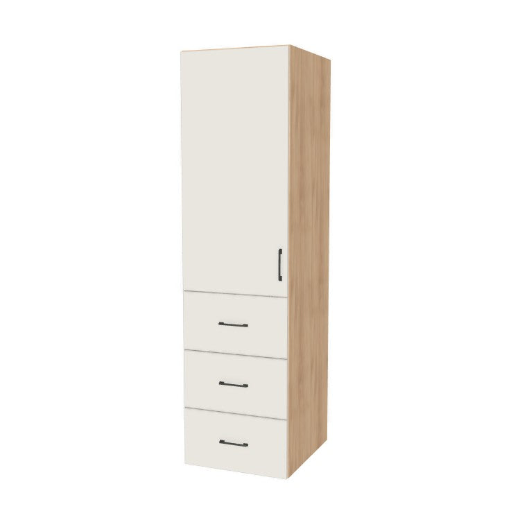 22" Wide Tall Pantry Cabinet with Drawer - (Ply Wood Boxes - Flat Panel Doors) 24 D