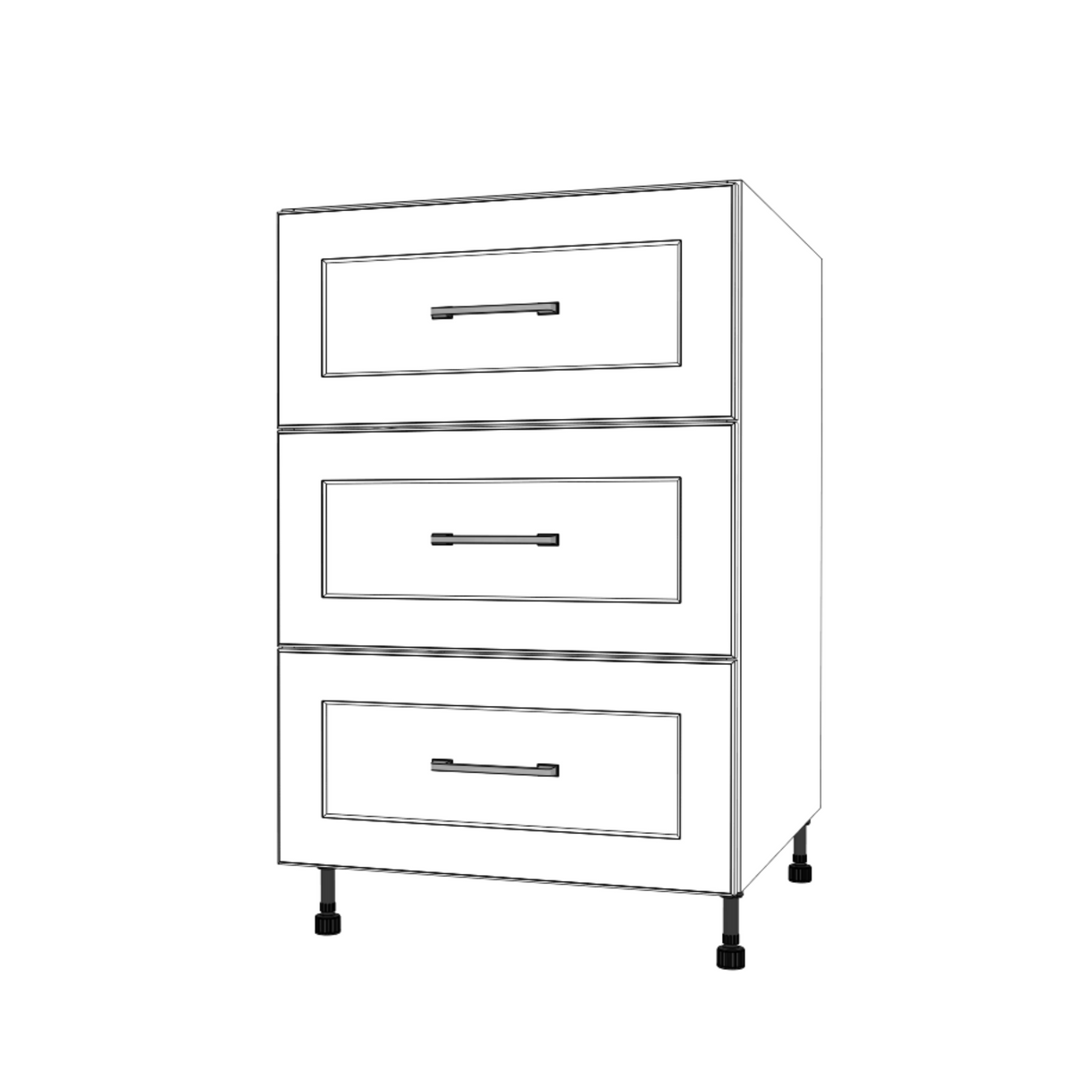 21" Wide Drawer Cabinet - Thermofoil Doors
