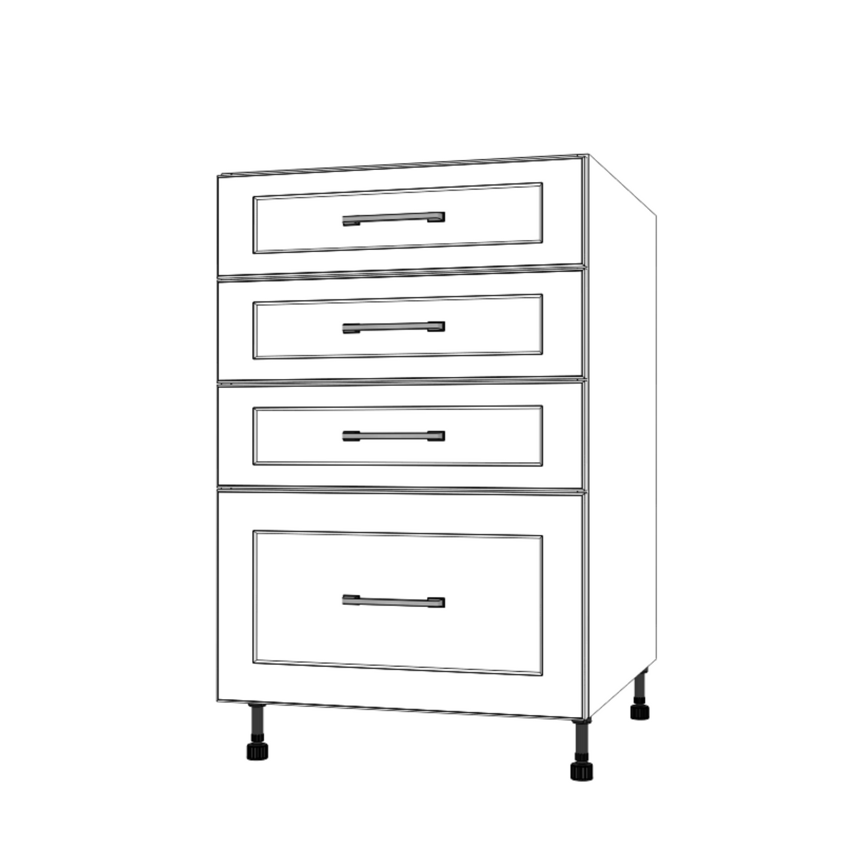 22" Wide Drawer Cabinet - Thermofoil Doors