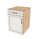 22" Wide Base Cabinet With Drawer On Top - (Ply Wood Boxes - Thermofoil Doors)