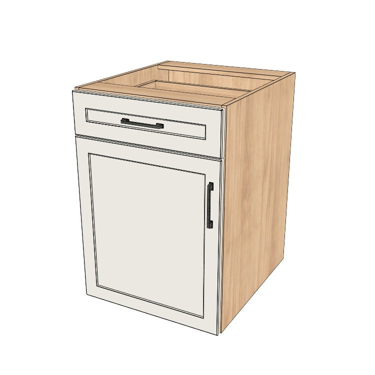 22" Wide Base Cabinet With Drawer On Top - (Ply Wood Boxes - Painted Doors)