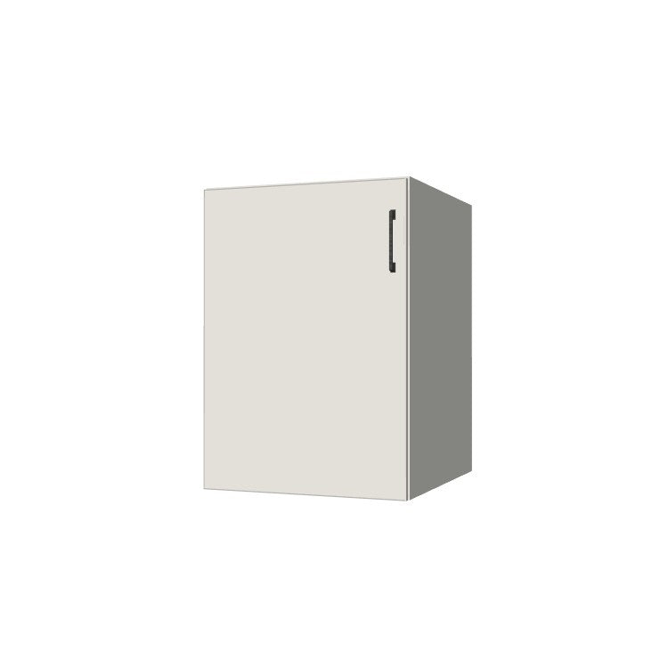 22" Wide Base Cabinet - (White Melamine Boxes - Flat Panel Doors)