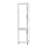 22" Wide Tall Pantry Cabinet - Thermofoil Doors