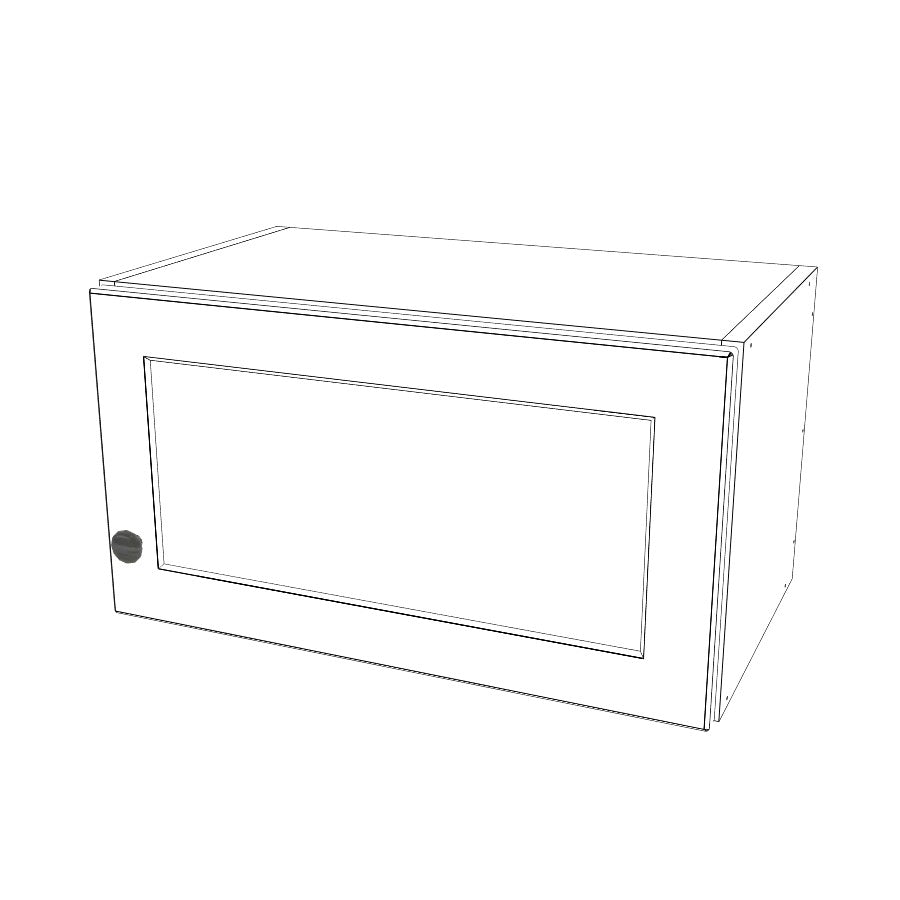 22" Wide x 12" High Wall Cabinet - (White Melamine Cabinets - Thermofoil Doors)