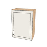22" Wide x 30" High Wall Cabinet - (Hardrock Maple Melamine Boxes - Thermofoil Doors)