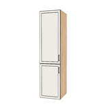 22" Wide Tall Pantry Cabinet - (Hardrock Maple Melamine Boxes - Painted Doors) 24 D
