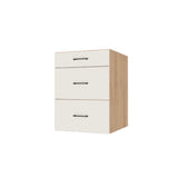 23" Wide Drawer Cabinet - (Hardrock Maple Melamine Boxes - Flat Panel Doors)