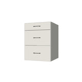 23" Wide Drawer Cabinet - (White Melamine Boxes - Flat Panel Doors)