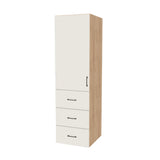 23" Wide Tall Pantry Cabinet with Drawer - (Hardrock Maple Melamine Boxes - Flat Panel Doors) 24 D