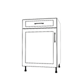 23" Wide Base Cabinet With Drawer On Top - Thermofoil Doors