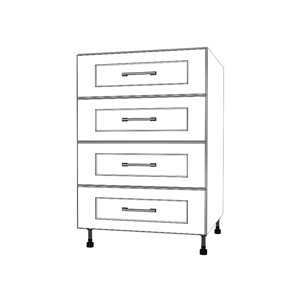 23" Wide Drawer Cabinet - Painted Doors