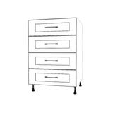 23" Wide Drawer Cabinet - Painted Doors
