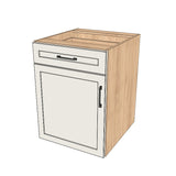 23" Wide Base Cabinet With Drawer On Top - (Ply Wood Boxes - Painted Doors)