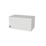 23" Wide x 12" High Wall Cabinet - (White Melamine Boxes - Flat Panel Doors)