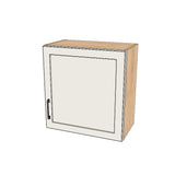 23" Wide x 24" High Wall Cabinet - (Hardrock Maple Melamine Boxes - Painted Doors)