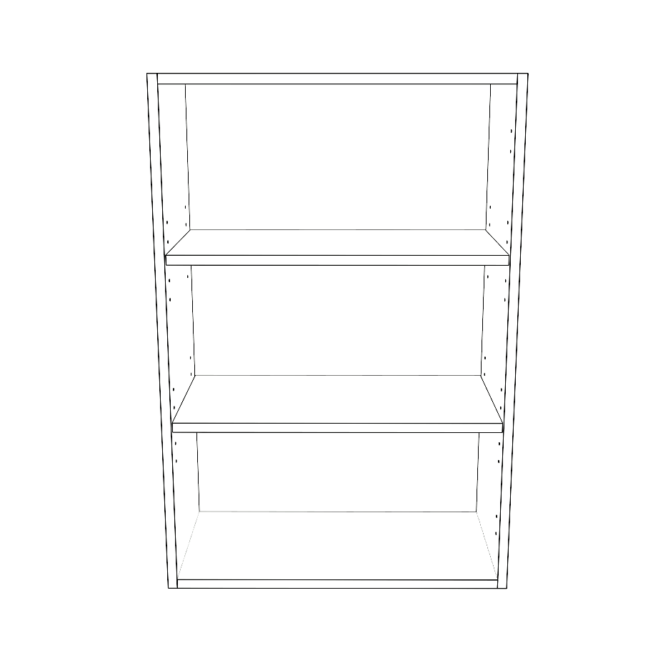 23" Wide x 34" High Wall Cabinet - Painted Doors
