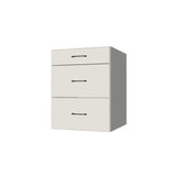 24" Wide Drawer Cabinet - (White Melamine Boxes - Flat Panel Doors)