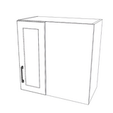 24" Wide 24" High Blind Corner Wall Cabinet - Door on Right/Left Side - Thermofoil Doors