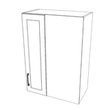 24" Wide 34" High Blind Corner Wall Cabinet - Door on Right/Left Side - Thermofoil Doors