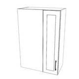 24" Wide 36" High Blind Corner Wall Cabinet - Door on Right Side - Painted Doors