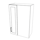 24" Wide 36" High Blind Corner Wall Cabinet - Door on Left Side - Painted Doors