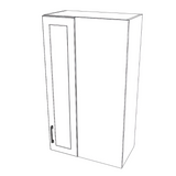 24" Wide 42" High Blind Corner Wall Cabinet - Door on Right/Left Side - Thermofoil Doors