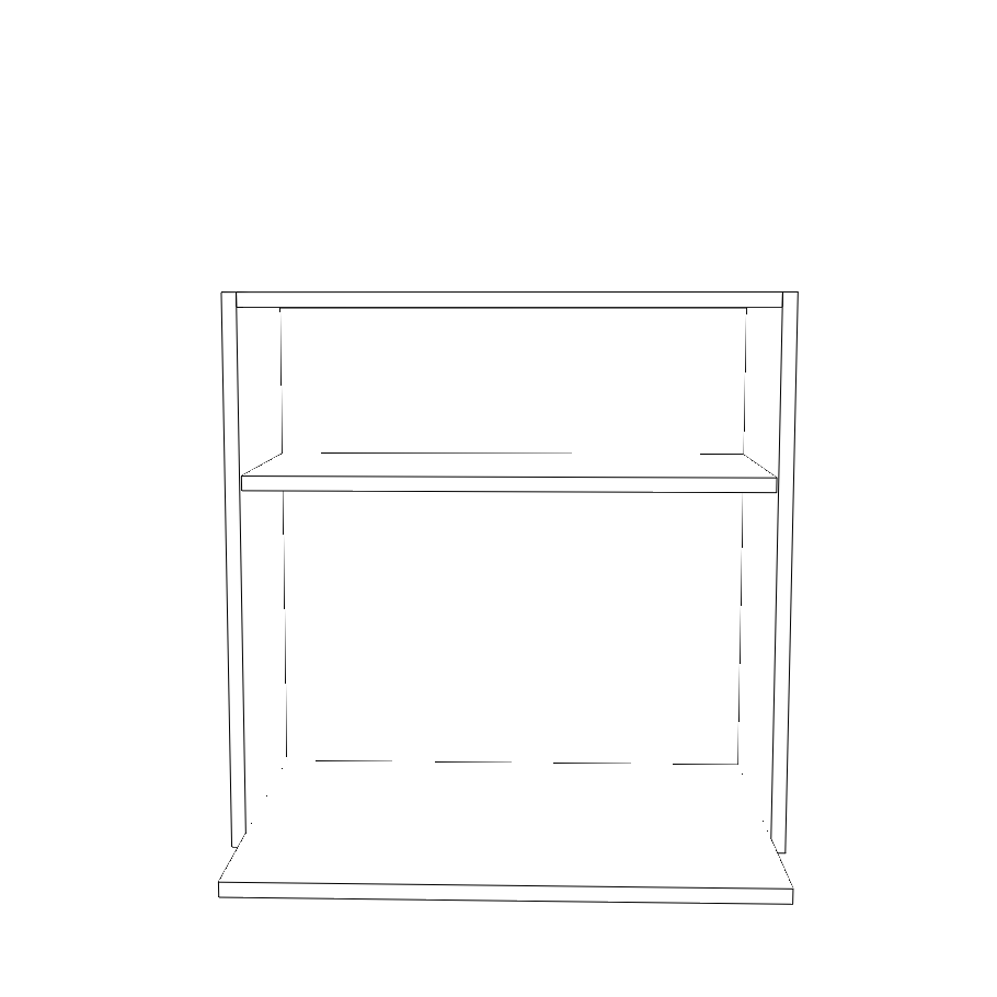 24" Wide x 24" High Microwave Cabinet - Painted Doors