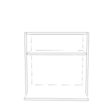 24" Wide x 24" High Microwave Cabinet - Painted Doors