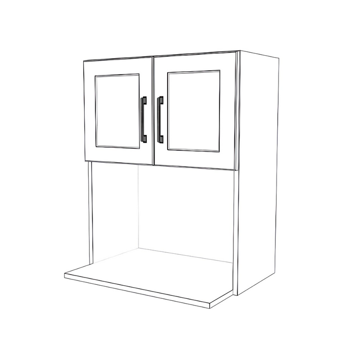 24" Wide x 30" High Microwave Cabinet - Thermofoil Doors