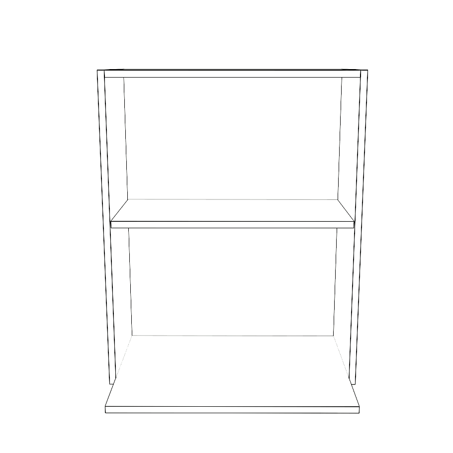 24" Wide x 30" High Microwave Cabinet - Painted Doors