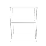 24" Wide x 30" High Microwave Cabinet - Painted Doors