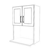 24" Wide x 34" High Microwave Cabinet - Painted Doors