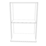 24" Wide x 34" High Microwave Cabinet - Thermofoil Doors