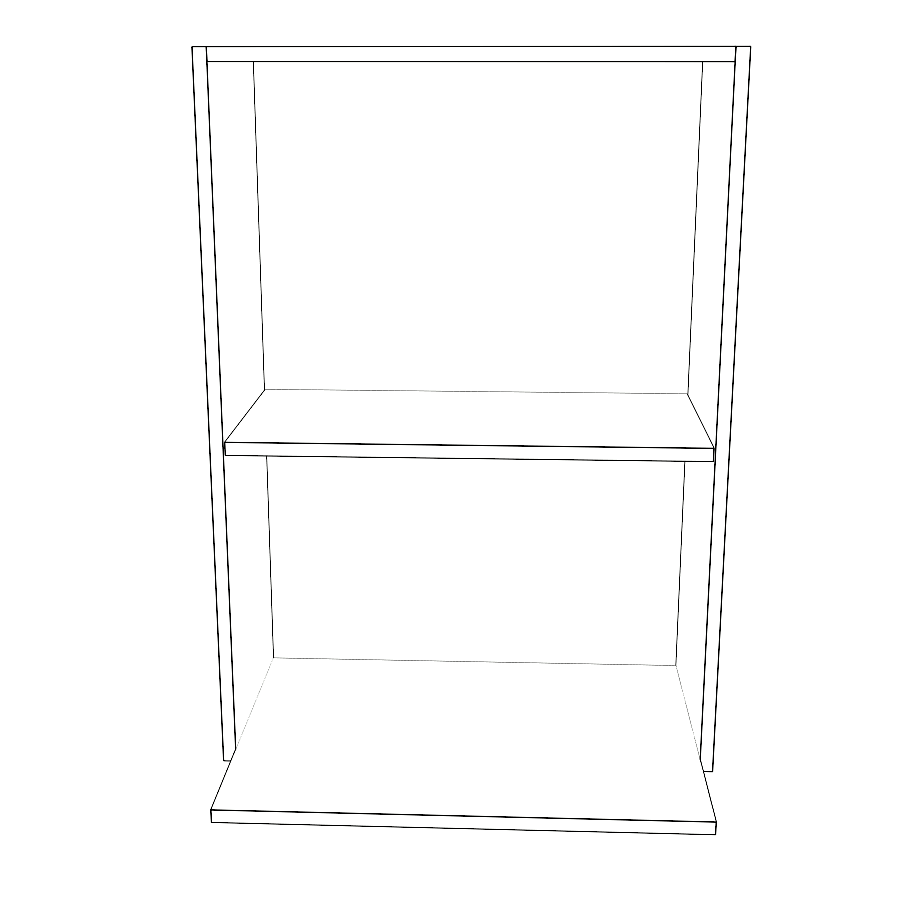 24" Wide x 34" High Microwave Cabinet - Painted Doors
