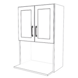24" Wide x 36" High Microwave Cabinet - Painted Doors