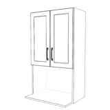 24" Wide x 42" High Microwave Cabinet - Thermofoil Doors