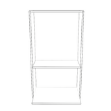 24" Wide x 42" High Microwave Cabinet - Painted Doors