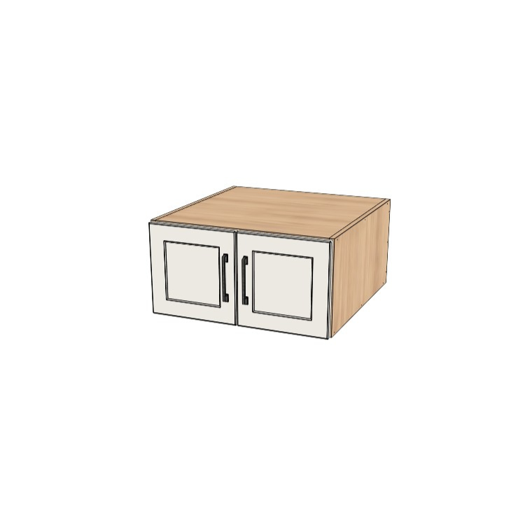 24" Wide x 12" High x 24" Deep Fridge/Stove Cabinet - (Hardrock Maple Melamine Boxes - Thermofoil Doors)